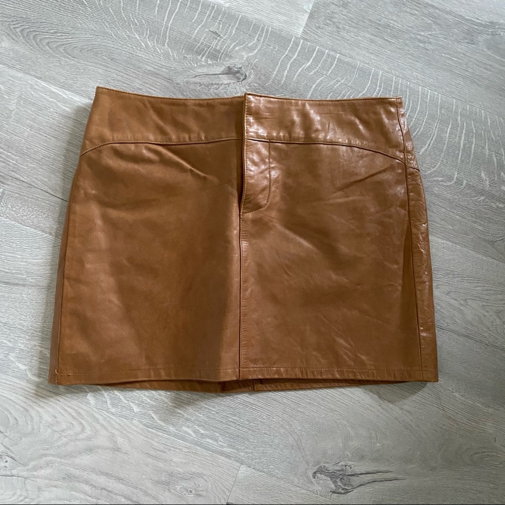 Gap genuine leather mini skirt